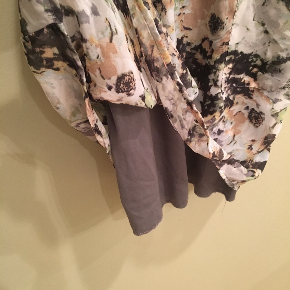 Watercolor Print‎ Chiffon Dress - Picture 4 of 4